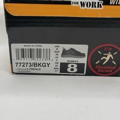 Skechers Work Bulklin Lyndale EH Comp Toe Shoes Women’s 8 Black Gray New