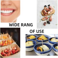 Bamboo Toothpicks 600 Pack Double-Point for Teeth, Fruit & BBQ Appetizer