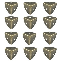 LifCratms 12Pcs Box Corner Protectors, 1″ (25mm) Metal 1″x1″x1″, Bronze