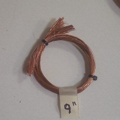 Copper Wire Coils Lot, bright and shiny Assorted Lengths w/ Tags