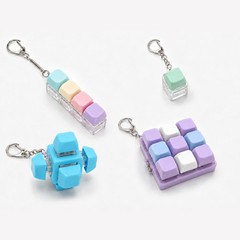 MILAKE Keyboard Fidget Set, 4 Pcs Small, Purple, Pink, Green, Blue, Yellow