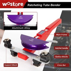 Heavy-Duty Tubing Bender Kit with Colorful Aluminum Heads – Precision & Ease