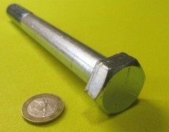 Grade 5 Zinc Cap Screw Bolt, Steel, PT, 3/4″-10 x 7.00″ Length, 5 Pcs