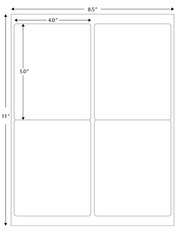 4000 Stamps.com 4650 SDC Compatible Shipping Labels – 4 Per Sheet. 1000 Sheets!
