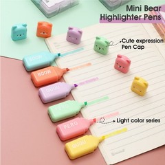 60 Pcs Cute Mini Bear Highlighter Pens Kawaii Highlighter Set Back to School …