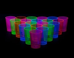 Hard Plastic 10-Ounce Party Cups/Drinking Glasses/Tall Tumblers, 25-Count,