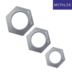 Hexagon Die Adapter Set Of 3 Pieces For Round Split Button Dies 13/16″ 1″ 1-1/2″