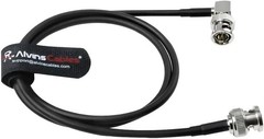 Ultra-Soft 12G SDI Cable BNC to Right Angle 50cm 19in 75 Ohm Shielded Cable