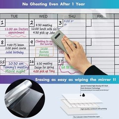 Wall-Mounted Extra Large Dry Erase Calendar: Includes Weekly & Yearly Planners