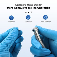 Dental Electric LED Standard 1:5 Fiber Optic Contra Angle Handpiece High Speed
