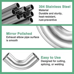 1.5 Inch 90 Degree Mandrel Bend Elbow, Thicke Size: 1.5 InchNumber of Items: 1