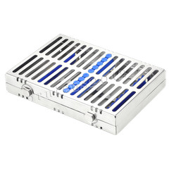 5 DENTAL SURGICAL AUTOCLAVE STERILIZATION CASSETTES RACKS BOX FOR 10 INSTRUMENTS