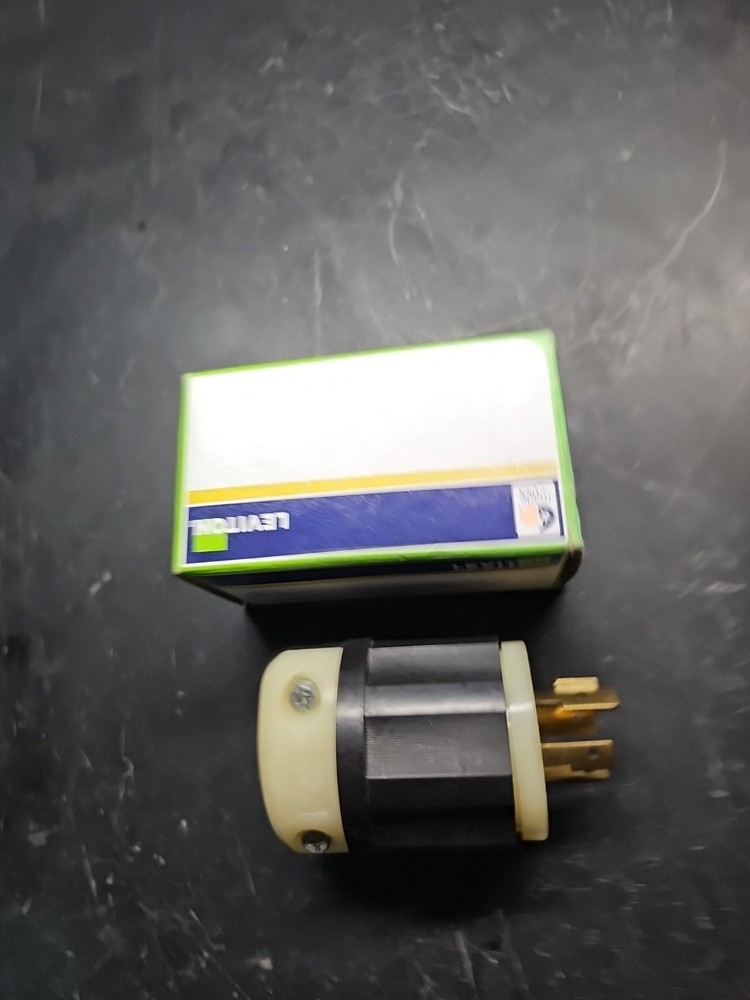 New Leviton 2733 Locking Plug Black 30A 480V 3P 4 Wire Grounding L16-30R