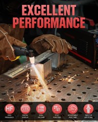 YESWELDER 50Amp 110/220V Air Power Plasma Cutter with 60 Pcs Consumables