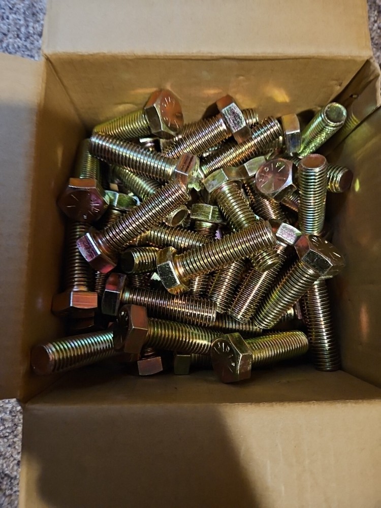 3/4″-10 X 2 1/2″ Grade 8 Yellow Zinc Hex Cap Screws