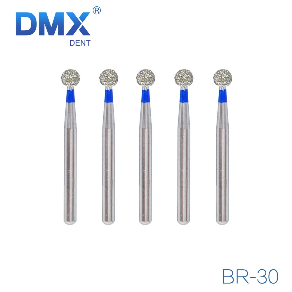 5Pcs/Box Dental Diamond Burs for High Speed Handpiece FG1.6mm BR ball Round