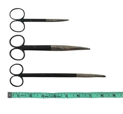 Lot 3 Surgical Scissors Stille Curved Supercut Delicate Metzenbaum Used Sweden