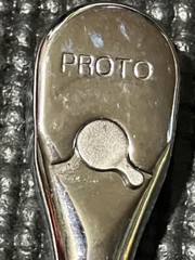 PROTO J4749XL Premium Pear head Ratchet, 5 1/2 in, Chrome, 1/4 in