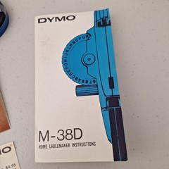 RARE Vintage Dymo M-38D Dual Track Home Handheld Label Maker /Original Box WORKS