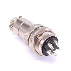 1Set GX20 5Pin 20mm Panel Mounting Metal Aviation Connector Plug + Socket