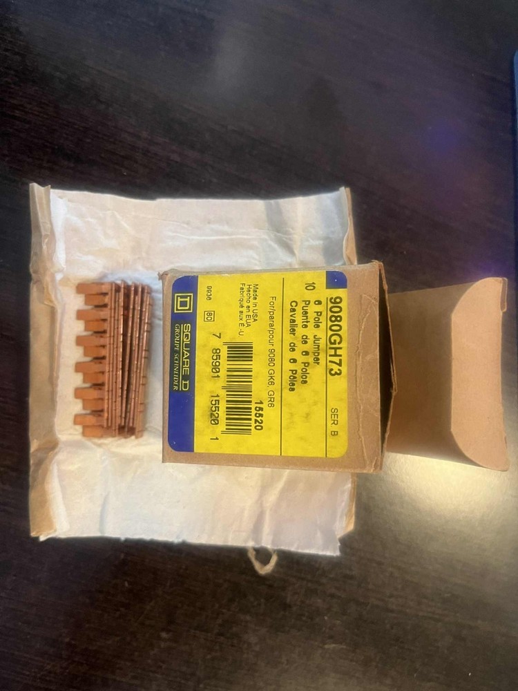 Square D™ 9080GH73 Terminal Block Jumper 6 Poles 2 4 in L x 2 in W x 1 8 in H