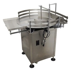 Round Bottles Accumulation Table 31.5in Bottle Turn Rotary Sorter w/Castors Move