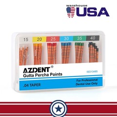 AZDENT Dental Endodontic Gutta Percha Points/Absorbent Paper Points with Scale