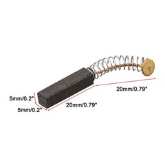 High Performance Carbon Brush Set 10 Pcs 20mm x 5mm x 5mm Long Service Life