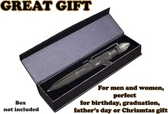 UZI Tactical Pen with CuffKey in The Cap, 1 Count (Pack of 1), Glass