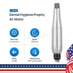 NSK Dental Hygiene Prophy Handpiece Air Motor 4Holes & 4:1 Nose Cone 360° Swivel