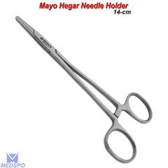 Surgical Mayo Hegar Needle Holder Driver 14cm Suture Piercing Groove Instruments