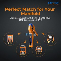 Elitech HVAC Refrigeration Digital Pressure Gauge Manifold Gauge Set SMG-1H&Low