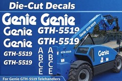 8pcs Decal Kit for Genie GTH 5519 Decal Kit Scissor Lift Stickers USA GTH-5519