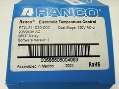 RANCO ETC -211020-000 DUAL STAGE,120AC-208/240V AC-SOFTWARE VERSION-3