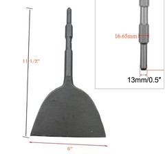 6″ Wide Tile & Removing Tile Stone Hex Shovel Chisel For 17mm Demolition Hammer
