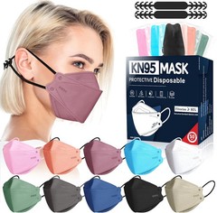 FENFEN KN95 Face Masks Disposable Adults – 50 Pack 5 Layer Protection Dust Breat