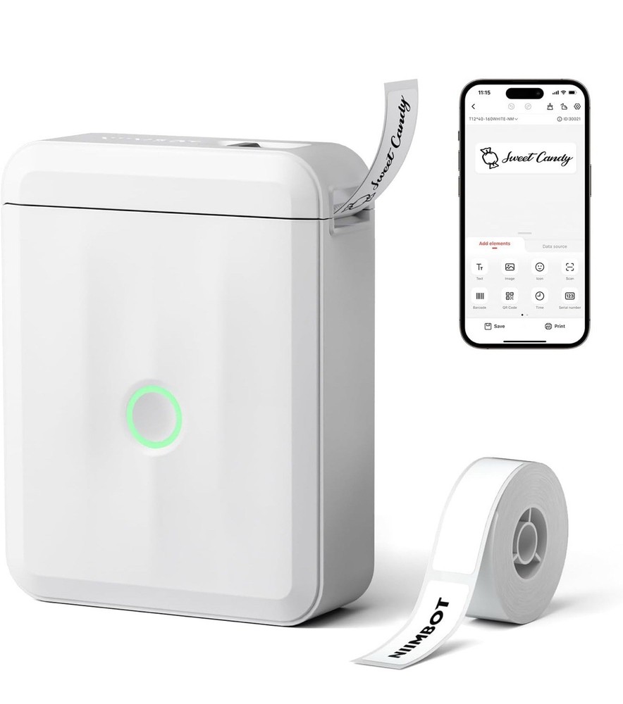 New NIIMBOT D110 Label Maker Machine Portable Bluetooth Thermal Sticker Labeler
