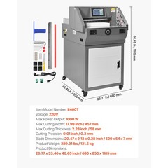 Uimoso Electric Paper Cutter Heavy Duty Metal Programmable Cutting Machine