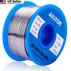 AUSTOR 63-37 Tin Lead Rosin Core Solder Wire for Electrical 1.5mm 100g