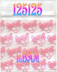 200 2.5 3.0 MIL PINK PANTHER LOT Apple Zip Baggies Silver Metallic 1034-2020