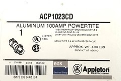 Appleton ACP1023CD 100 Amp Pin & Sleeve Plug 2 Wire 3 Pole Style 2