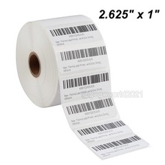 1-40 Rolls 2.625″ x 1″ Direct Thermal FBA Shipping Labels – 2000/roll 2-5/8″x1″