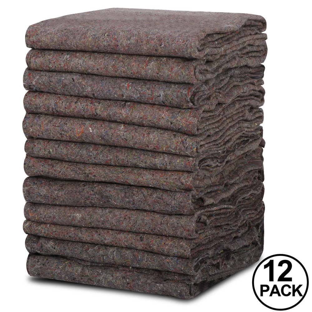 12 Pack Moving Blankets Shipping Furniture Equipment Protection Pads Quilted