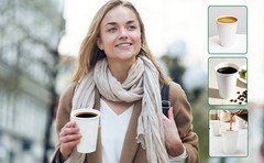 Coffee Cups, 100 Count 12 Oz Paper Cups, Disposable Cups for Hot and Cold,