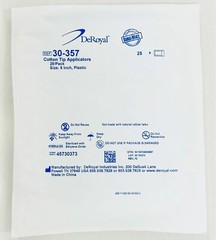 *1-Pack* DeRoyal Plastic Cotton Tipped 6″ Sterile Applicators, 25 Count 30-357