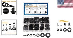 Durable Black Nylon Flat Washer Set, 500 Pieces, 8 Metric Sizes M2 M2.5 M3 M4 M5