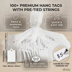 220 Pack White Price Tags with String Attached Marking Price Tags Price Labels D