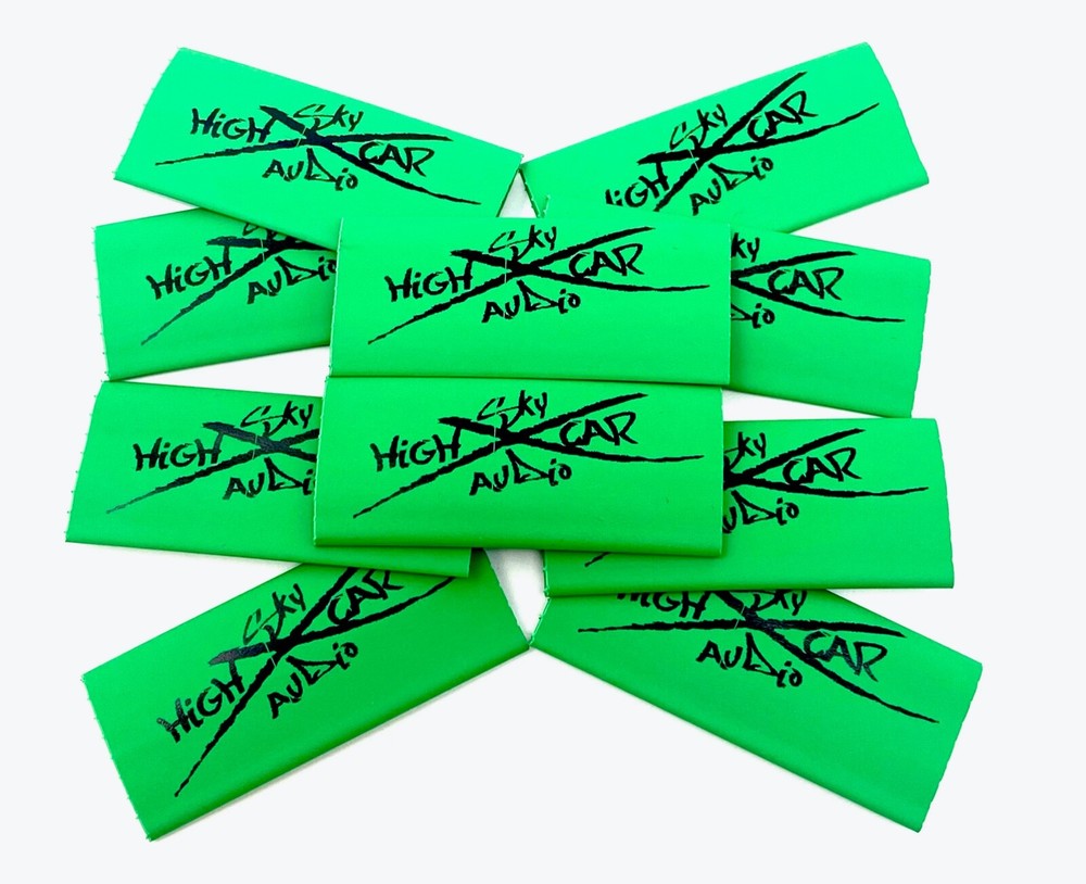 (10) 4 or 8 Gauge GREEN 3/8″ x 2″ Heat Shrink Tube 4 Ring Terminals GA Tubing