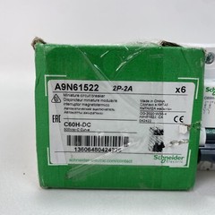 6X – Schneider Electric Acti 9 A9N61522 Breaker Miniature – C60H – 2 Poles – 2A