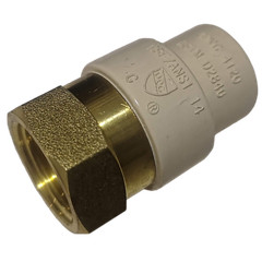 25 Pcs. 1/2″ Female NPT x 1/2 CPVC Adapter, Lead Free Brass, CPVC Female Adapter